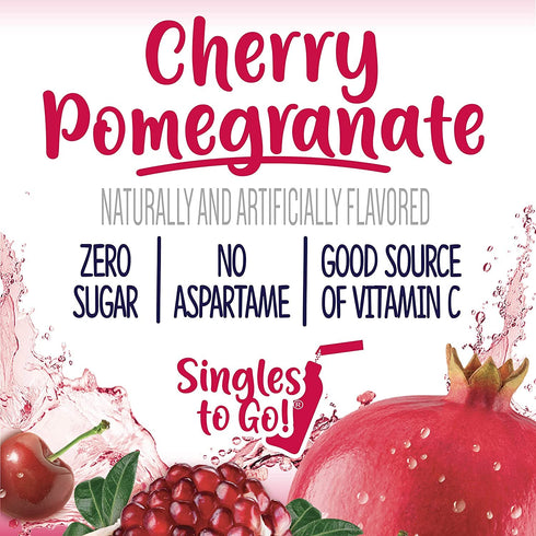 6 6 Packets 36 Welch's Singles To Go Drink Mix Cherry Pomegranate, Boxes with Each- Total Servings