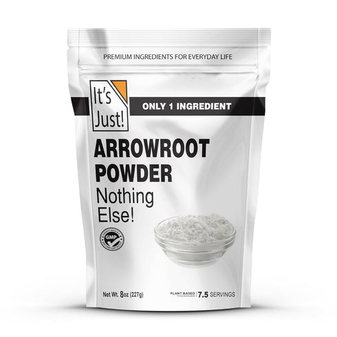 It's Just Arrowroot Powder, 8oz, Natural Thickener, Gluten-Free, Dairy-Free, Non-GMO, Cornstarch Substitute