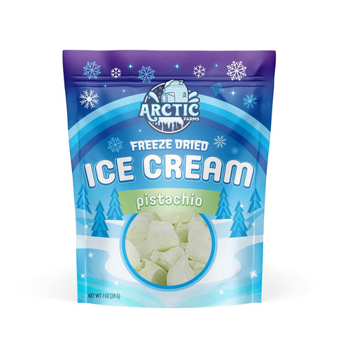 Pack 4) Arctic Farms Freeze Dried Ice Cream that Does Not Melt (Variety