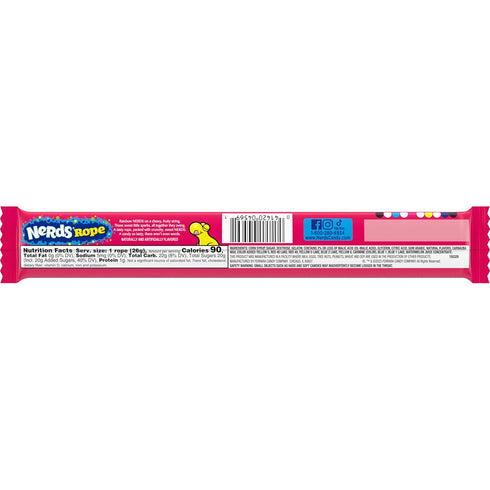 Gummy, 0.92 Oz Nerds Rope, Candy, Rainbow, Crunchy