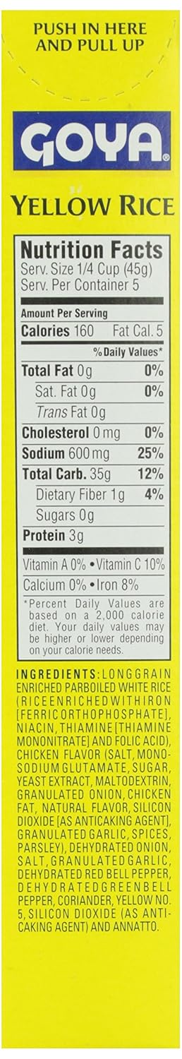 8 Goya Yellow Rice Mix, Spanish Style, Ounce