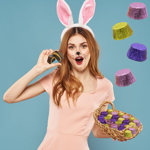 2 Fruidles Easter Peanut Butter Cups Milk Chocolate, Pounds, Happy Easter Day Eggs, Party Bag Fillers, Individually