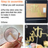 ALISSAR Glitter Double Sided Gold Gender Reveal Cake Topper, Baby Reveal Party Decorations