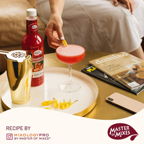 1.75 (59.2 Oz), Pack 3 Master of Mixes Strawberry Daiquiri/Margarita Drink Mix, Ready To Use, Liter Bottle Fl