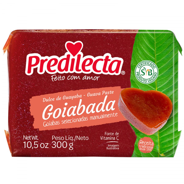 Predilecta Sweet Guava Paste 10.58 oz | Goiabada Predilecta 300G | Brazilian Sweet with Original Farm Recipe