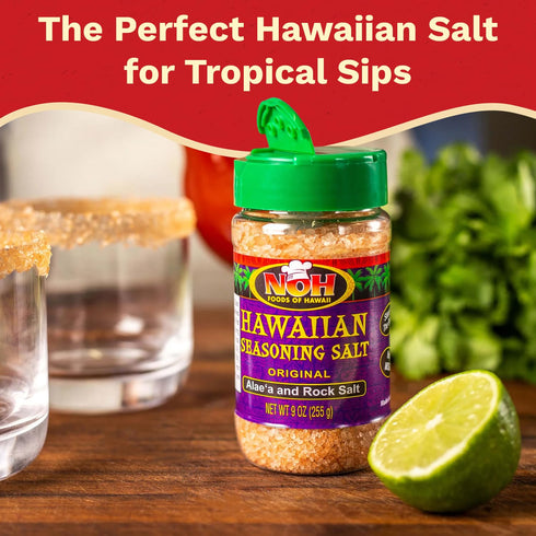 9 oz (Pack 1) NOH Original Hawaiian Seasoning Salt, of - Made w/Hawaiian Alae'a & Rock Salt for Cooking, Meat