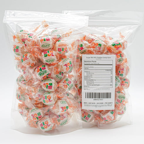 14 oz (31 Bubble Candy Gum SUPER SIZE, Bulk Bag, Fruit Flavored, Nostalgic Gum, Individually Wrapped, Dual Taste