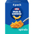 Kraft Spirals Mac and Cheese, 4 Boxes, for Easy Dinner or Dinner