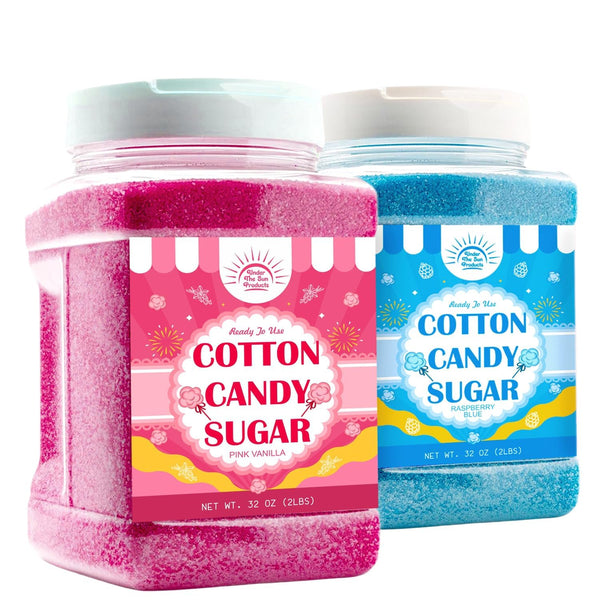 Under the Sun Products Cotton Candy Floss Sugar Pink Vanilla & Blue Raspberry (2 Pack, 2
