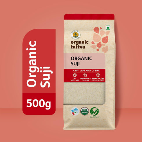 500g Organic Tattva Semolina Coarse Rawa Suji, USDA Organic Certified