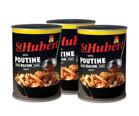 St Hubert Smoked Bacon Ready To Serve Poutine Gravy, 13.5 Ounce Cans (Pack of