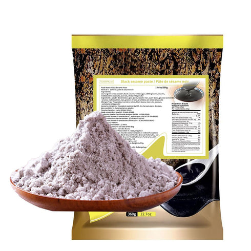 TEAERPKLAE 12.69 oz ground sesame seedsblack sesame seed paste Instant Drink Cereal black sesame