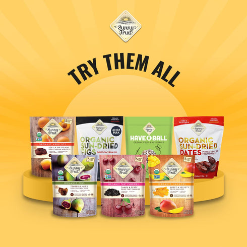 (3 (5) 1.76oz Packs Turkish Dried Figs - Sunny Fruit - Bags) - Portion per Bag | Purely Figs - NO Added Sugars, Sulfurs