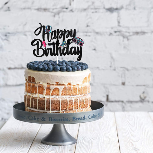 Happy Birthday 90's Throwback Cake Topper, Totally 1990s Party Supplies and Decorations