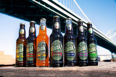 Soda Co. 12 12 Genuine Hank's Gourmet Soda - ounce Glass Bottles (Black Cherry, Bottles)