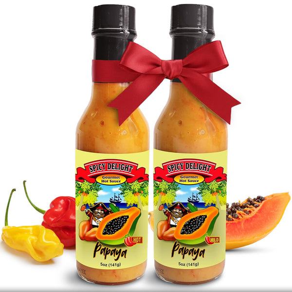 Spicy Delight Aruba Habanero Papaya Hot Sauce Gift Pack 2-Pack Ultra Spicy