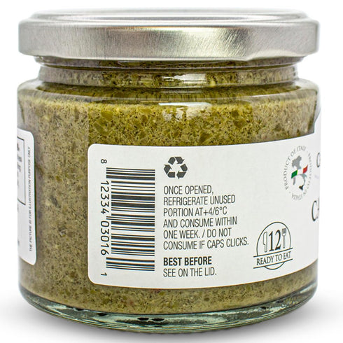 6.34 oz 180g CAMPO D'ORO - Capers Pate Spreadable, Caper & Almond Sandwich Spread, Non-GMO, Product of Italy