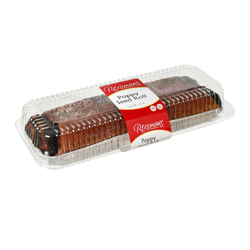 Reismans Bakery Poppy Seed Roll, Traditional Poppy Seed Filling, Dairy-Free Bakery Food,