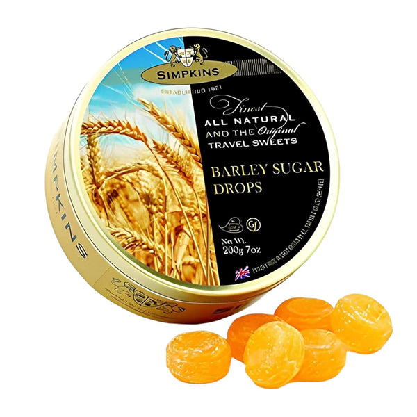 Goodscious Simpkins Traditional English Barley Sugar Drops - Barley Sugar Hard Candy -