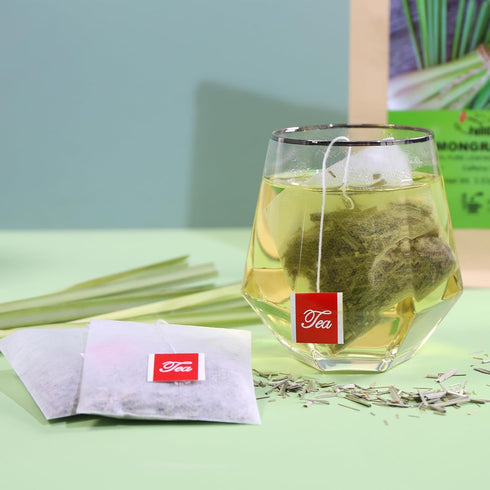 50 Fullchea - Lemongrass Tea Bags, Teabags - Refreshing Herbal Tea Made from Pure Lemongrass Leaves - Non-GMO
