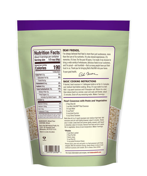 (16 Pack 4) Bob's Red Mill Traditional Pearl Couscous Ounce