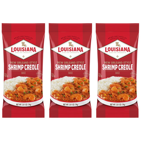 Louisiana New Orleans Style Shrimp Creole Base, 2.61oz (Pack of 3) - Classic Flavor to Bring the Taste of Louisiana Home