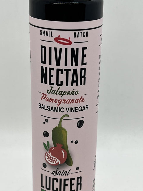 250 ml, Saint Lucifer, Divine Nectar, Jalapeno Pomegranate Balsamic Vinegar, Product of Italy, Barrel-aged