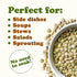 3 Organic Whole Green Lentils, Pounds Non-GMO, Dried Raw Beans, Sproutable, Vegan, Kosher, Bulk. High in Folate