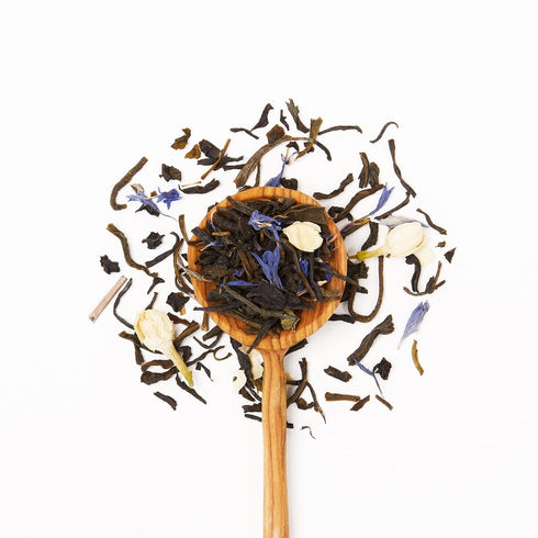 JusTea PURPLE JASMINE Loose Leaf Purple Tea - Recyclable Refill Pouch, 40+ Cups, Low Caffeine, Fair Trade