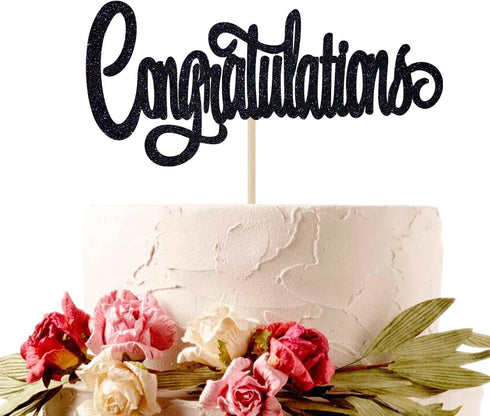 Congratulations Cake Topper, Congrats Grad Graduate Decorations for 2025 Graduation/Wedding/Birthday