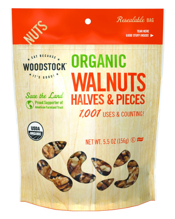 Woodstock Organic Walnuts Halves and Pieces, 5.5 oz