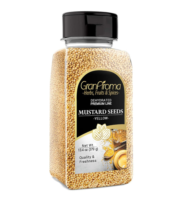 GranAroma Yellow Mustard Seeds, Mild Flavor, Dips & Dressings, For Homemade Mustard