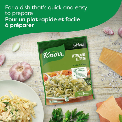 KNORR Pasta 133g/4.7oz, 8-Pack Knorr Sidekicks Fettucine Alfredo Pasta {Imported from Canada}