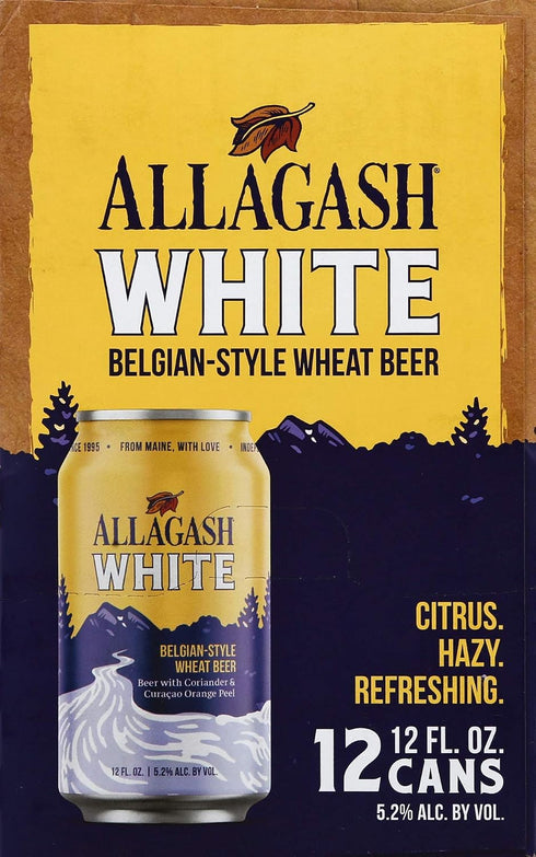 Allagash 12pk, 12 Oz Brewery, Wheat Beer White, Fl Cans