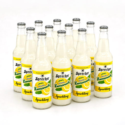 Sprecher 12 oz (12 Pack), Sparkling Original Lemonade in fl Glass Bottles Handcrafted Craft Soda with Real Lemon Juice