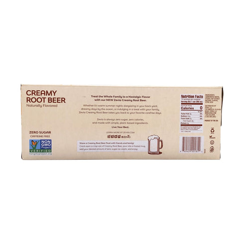 10pk, 12 Zevia Creamy Root Beer FZ
