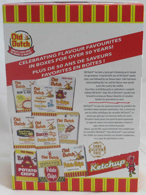 Old Dutch Foods 220g/7.8oz Old Dutch Ketchup Chips - Box, (Imported from Canada)