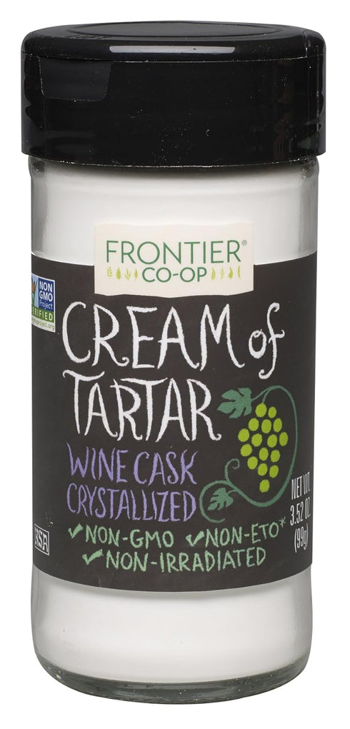 Frontier Co-op Cream of Tartar, 3.52-Ounce Jar, Distinct Tangy Flavor for Baking
