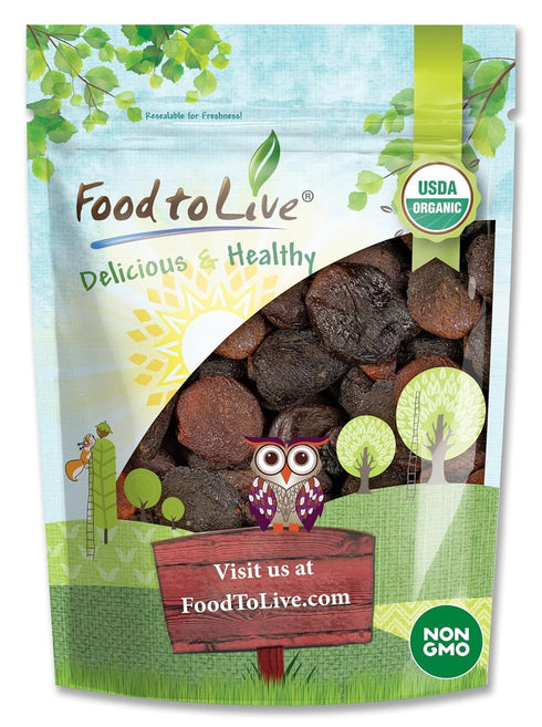 Food to Live Organic Dried Apricots, 1 Pound Non-GMO, Kosher, Unsulfured, Raw,