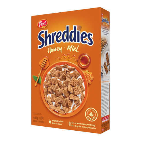 Post 440g/15.4 oz.{Imported Honey Shreddies Cereal, from Canada}
