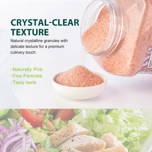 39oz (2.4 LB), Soeos Himalayan Pink Salt, Fine Grain, Non-GMO Himalayan Salt, Kosher Salt, Pink Himalayan Sea Salt