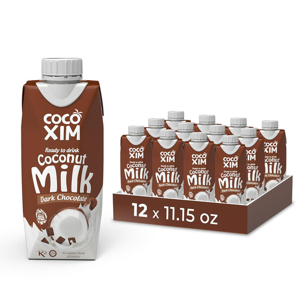 COCOXIM Ready to Drink Dark Chocolate Coconut Milk 11 oz (Pack of