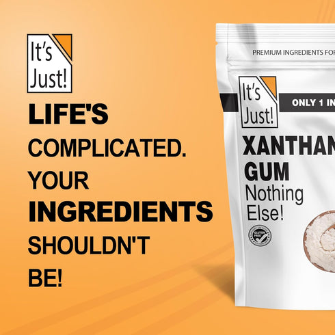 It's Just Xanthan Gum, 8oz, Gluten Free, Keto Baking Thickener for Sauces, Soups, Dressings