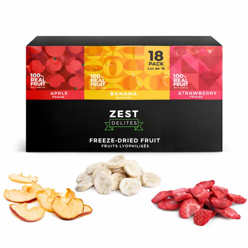 Zest Delites Freeze Dried Fruit Bulk Pack (9.54 Oz), Freeze Dried Strawberries,