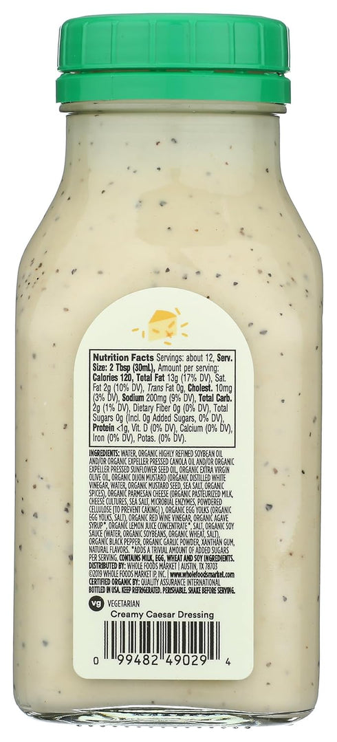 365 by Whole Foods Market 12 Oz , Organic Caesar Dressing, Fl