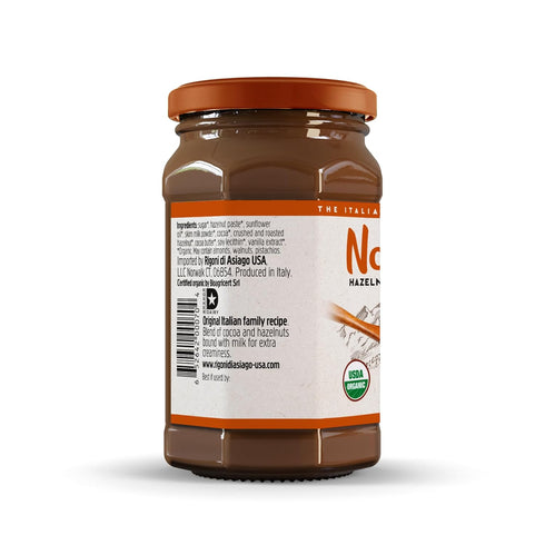 8.82oz (Pack 1) Rigoni di Asiago Organic Nocciolata Crunchy Crushed Hazelnut Cocoa Spread Gluten Free Palm Oil Free