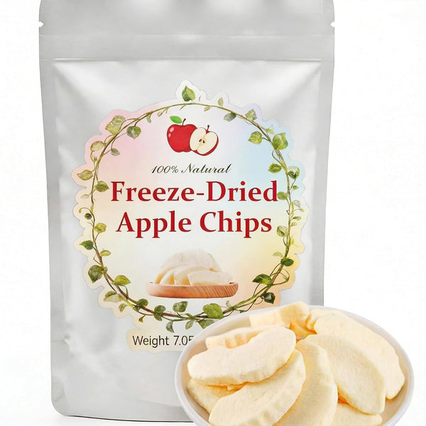 DGYLHBJ Freeze Dried Peeled Fuji Apple Slices (7.05oz) - 100% Natural Apple Crisps