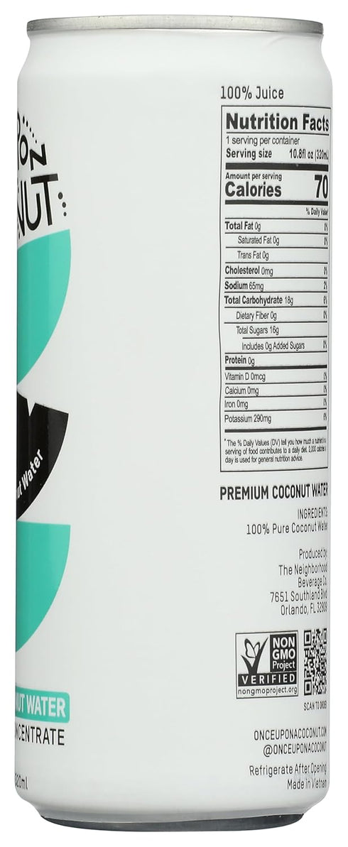 10.8 Oz Once Upon A Coconut, Water Coconut Pure, Fl