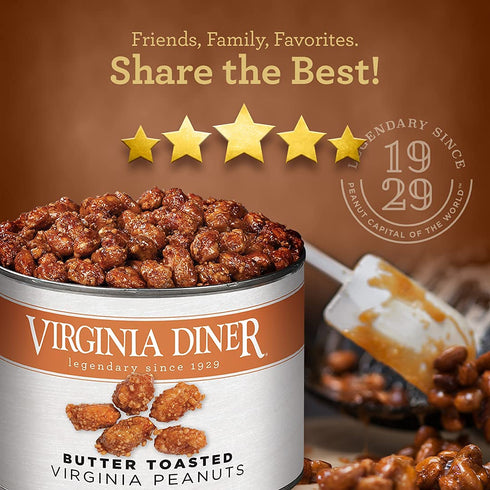 Something Savory Something Sweet - XL Salted Peanuts and Butter Toasted Peanuts by Virginia Diner