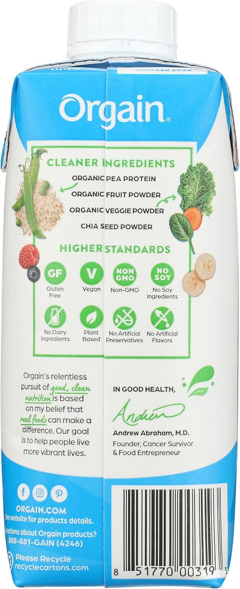 11OZ ORGAIN SHAKE SNGLE SMTH CHOC VEG